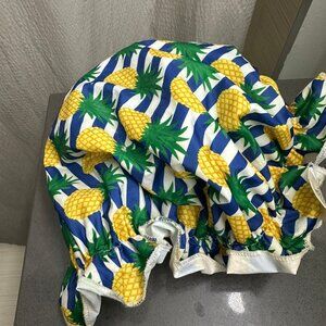 Shower Cap - Blue and White Pineapples - Bella Beauty